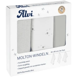 Alvi ® Molton Luiers 3-pack Gezichten 80 X 80 Cm