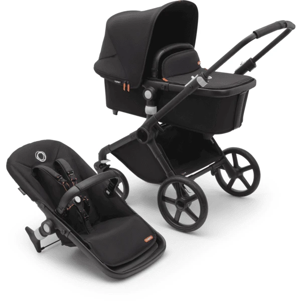 Bugaboo Kinderwagen Fox Cub Met Reiswieg En Zitje Black /. Mid Night Black