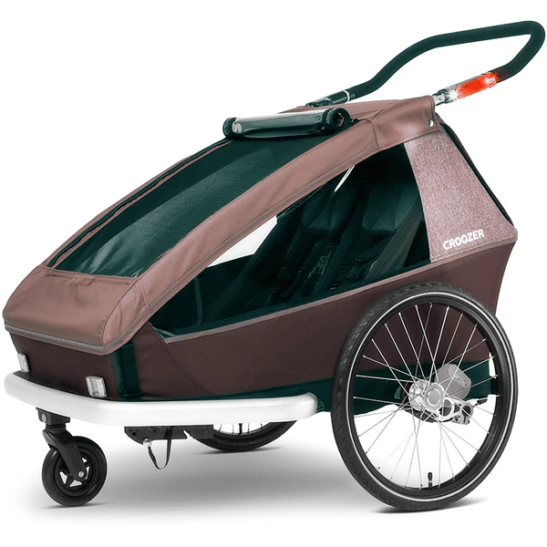 CROOZER Kid Vaaya 2 Blossom Red Kinderfietskar Inclusief Beschermbak Voor De Voetenruimte - Afbeelding 5