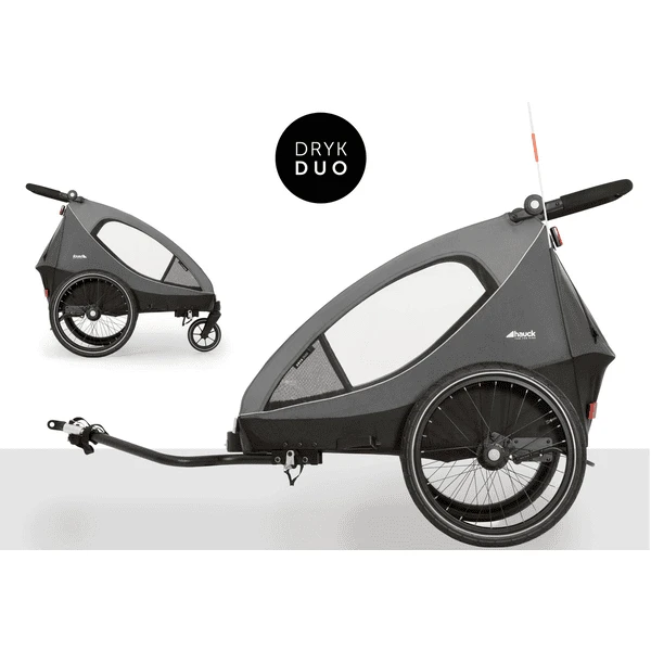 Hauck 2in1 Fietskar En Buggy Dryk Duo Grijs - Afbeelding 2