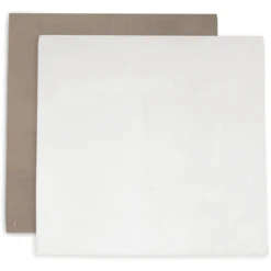 Jollein Set Van 2 Bamboe Katoenen Gaasluiers 115x115cm Biscuit/Ivory