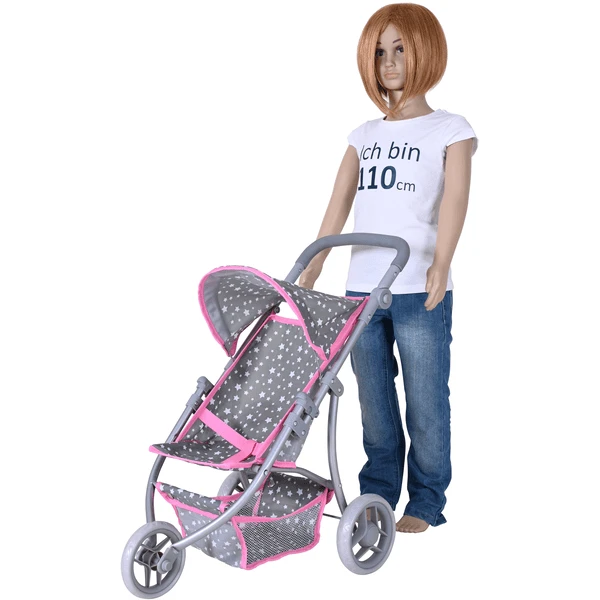Knorr® Speelgoed Jogger Lio Poppenwagen - Ster Grijs - Afbeelding 4