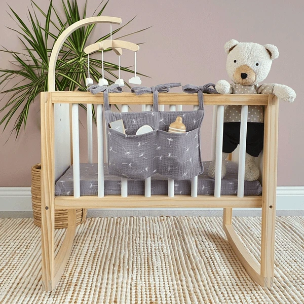 MUSTERKIND ® Poppenwieg Viola Wit/natuur/grijs - Afbeelding 5