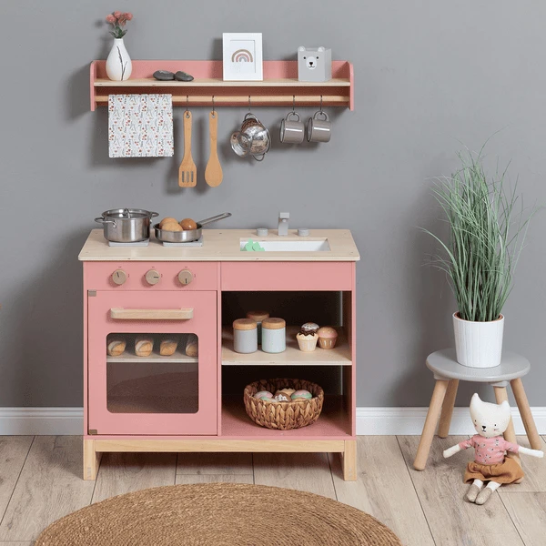 MUSTERKIND ® Speel Keuken- Magnolia - Oud Roze/natuur - Afbeelding 2