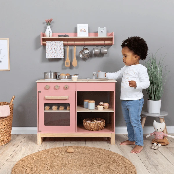 MUSTERKIND ® Speel Keuken- Magnolia - Oud Roze/natuur - Afbeelding 3