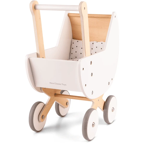 New Classic Toys® New Class Ic Toys Poppenwagen Wit Incl. Bedset - Afbeelding 3