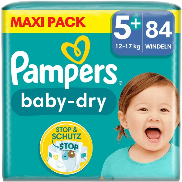 Pampers® Pampers Baby-Dry Luiers, Maat 5+, 12-17 Kg, Maxi Pack (1 X 84 Luiers)